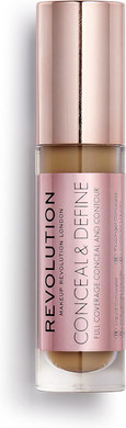 Revolution Conceal & Define Concealer, Lightweight, Long-Lasting, Full Coverage Face Makeup, C15, 4g