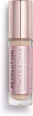 Revolution Conceal & Define Concealer, Lightweight, Long-Lasting, Full Coverage Face Makeup, C6, 4g