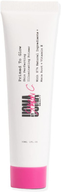 UOMA Face Primer Makeup by Sharon C - Primed To Glow Illuminating Make Up Primer. Energising Maca Root Skincare with Vitamin E, Highlighter Makeup Primer Foundation Base for Dewy Finish 30ml