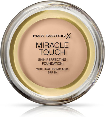 Max Factor Miracle Touch Foundation, New and Improved Formula, SPF 30 and Hyaluronic Acid, 43 Golden Ivory