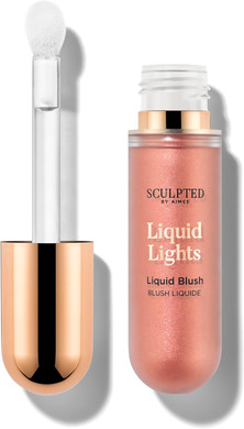 Liquid Lights Blush from Sculpted by Aimee (Matte Real Peachy)  20g Vegan Liquid Blusher for Radiant Pop  4 Shades for Pink, Peach or Rosy Blush Effect