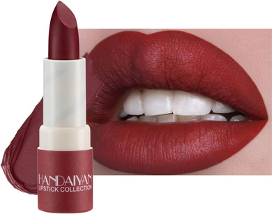 Matte Lipstick Waterproof Long Lasting Moisturizing Lip Stick Sexy Red Pink Velvet Nude Lipsticks Women Cosmetics Lipstick (Rose Bean Paste)