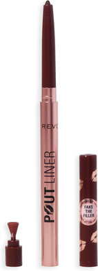 Revolution Beauty, Pout Bomb Plumping Lip Liner, Long Lasting Lip Shaper with Hyaluronic Acid & Vitamin E, Vegan & Cruelty-Free, Dark Mauve
