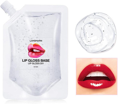 50ml Transparent Clear Transparent Moisturizing DIY Lip Gloss Base Lip Balm Material Gel, Organic Lipctisk Lip Glow Lip Glaze Base for Making Your Own Lip Plumper/Lip Tint/Lip Primer