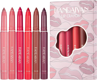 Matte Light Crayon Lipstick with Built-in Sharpener Rotary Cut Dual Purpose Waterproof Non-Drying Fade-Free Lipstick Lip Liner Set Crayon Matte Longwear Lipstick(#B)