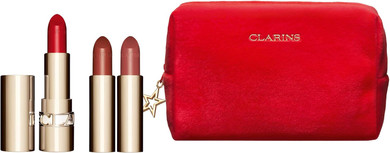 Clarins Gift Set | Joli Rouge Collection | Worth £73 | Includs 3 x Full Size Joli Rouge Lipstick Refills
