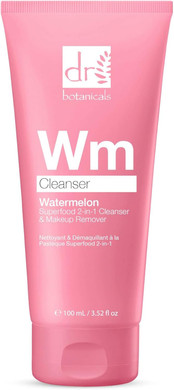 Dr Botanicals Natural Superfood 2 in 1 Cleanser & Makeup Remover with Watermelon Seed Oil, Omega Acids for Dry, Oily Skin. Reduce Sebum, Removes impurities, Recharges Face for a Glowing Look