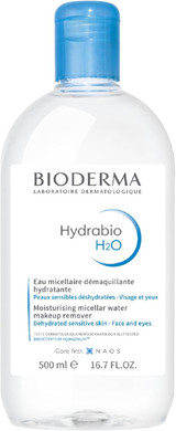 Bioderma Hydrabio H2O - Cleansing & Moisturising Micellar Water for Dehydrated Skin, Gentle Cleanser to Remove Impurities & Make Up Remover for Face & Eyes, 500ml