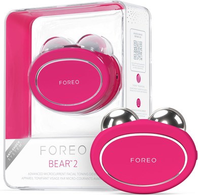 FOREO Bear 2 Advanced Lifting & Toning Microcurrent Facial Device, Anti Aging Face Sculpting Tool, Instant Face Lift, Firm & Contour, Non-Invasive Skin Care Tools, Fuchsia