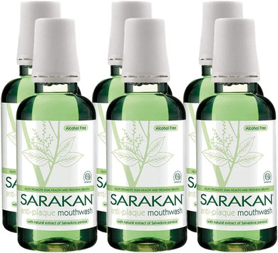 Sarakan Anti-Plaque Mouthwash (300 ml) | Formulated to Reduce Plaque and Tartar | Alcohol Free | Fluoride Free | Vegan (Pack of 1)