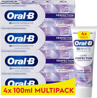 Oral-B 3D White Advanced Luxe Perfection Toothpaste 12 x 75ml Multipack