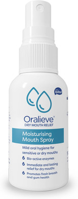Oralieve Moisturising Dry Mouth Relief Spray (3 x 50ml), Hydrating Relief for Sore, Sensitive Mouths with Xylitol to Protect Teeth - Genuine Oralieve Dry Mouth Spray