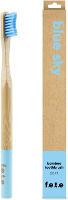 f.e.t.e | Blue Sky Bamboo Toothbrush | Biodegradable & Compostable Handle | Recyclable Soft Bristles | Sustainable | Vegan