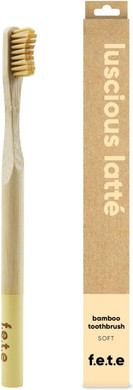 f.e.t.e | Luscious Latte Bamboo Toothbrush | Biodegradable Handle | Recyclable Soft Bristles | Sustainable | Vegan
