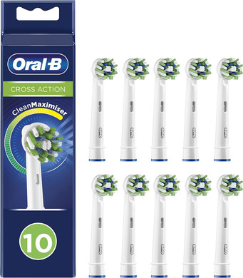 Oral-B CrossAction Black Toothbrush Heads Pack Of 4 Replacement Refills For Electric Rechargeable Toothbrush, Black Edition