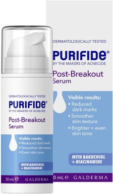 Purifide by Acnecide Post-Breakout Niacinamide Serum with Bakuchiol for Acne Prone Skin & Blemish Control 30ml
