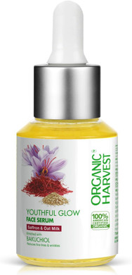 Organic Harvest Vitamin A Face Serum with Broccoli & Aloe Vera Ideal for Dry Skin, Anti-Ageing, Reduces Wrinkles, for Women & Girls, 100% Organic, Paraben & Sulphate Free  30ml