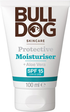 BULLDOG SKINCARE Protective Moisturiser SPF 15 100ml, Enriched with Aloe Vera, Suitable For All Skin Types (Pack of 2)