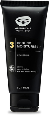 Green People For Men No. 3 Cooling Moisturiser - Natural & Organic Non-Greasy Face Cream - Paraben & Ethanol Free - Vegan, 100ml