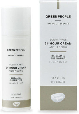 Green People Scent Free 24 Hour Cream - Day & Night Face Cream for Sensitive Skin - Firming - Vegan & Natural, 50ml