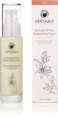 Odylique - Natural Face Moisturiser  Avocado 24 Hour Replenishing Cream - With Vitamin Rich Avocado + Rejuvenating Frankincense  For Dry Skin (50ml)