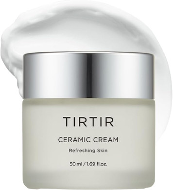TIRTIR Natural Ceramide Cream | Deep moisturizer for Glass Skin, Polyglutamic acid, Centella Asiatica Extract, Skin barrier, Lightweight, Mild, Nature derived ingredients, Dry skin, Korean skincare