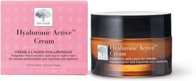 New Nordic Hyaluronic Active Cream with Hyaluronic Acid & Shea Butter - Improve Skin Elasticity & Reduce Visibility of Wrinkles - Odour Free - 50 ml