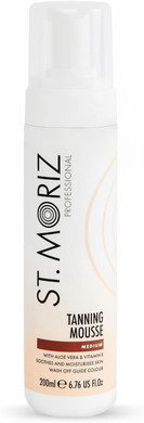 St Moriz Professional Instant Tanning Mousse in Medium | Fast Drying Vegan Fake Tan | With Aloe Vera & Vitamin E | For Streak Free Medium Golden Glow | Dermatologically Tested & Cruelty Free | 200ml