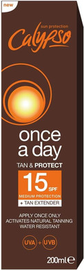 Calypso Once A Day Tan & Protect SPF15-200 ml