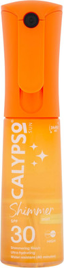Calypso Shimmer Mist SPF30, Shimmering Finish, Protective Water Resistant Sun Spray, Non-sticky, Transparent Sunscreen, 100ml