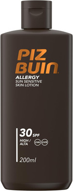 Piz Buin Allergy Lotion SPF 15 Medium, 200ml (Pack of 2)