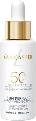 Lancaster Sun Perfect Unifying Serum SPF50 30ml, Photoaging Control, Broad Spectrum Sun Protection, With Sun Repair System & Glow Booster Complex, Lightweight Texture, Suitable as Make-Up Base