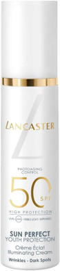 Lancaster Sun Perfect Illuminating Cream SPF50 50ml, Photoaging Control, Corrects Wrinkles, Fine Lines & Dark Spots, Enhances Skin's Natural Luminosity, Anti-Ageing Technology, Vegan Formula
