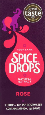 Holy Lama Spice Drops Rose Extract  Great Taste Awards. Natural Cooking Ingredient, Sweet and Confectionery Recipes, Cocktails 1 x 5ml Bottle