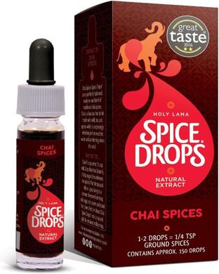 Holy Lama Spice Drops Chai Spices Natural Extract Great Taste Awards. Cooking Ingredient. Baking, Sweet, Dessert, Latte or Masala Tea Drinks Recipes 1 x 5ml Bottle
