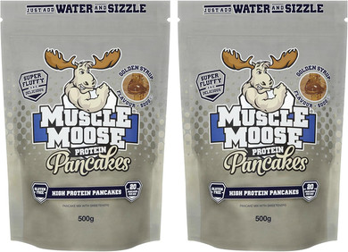Muscle Moose - Protein Pancakes 2x 500g packs (Golden Syrup Flavour)