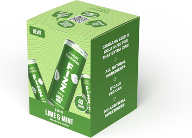 Sweet Freedom FIZZ Lime & Mint Sparkling Water - 4 Pack x 250 ml | Lightly Fizzy | Sweetened With Fruit Juice | Contains Kola Nuts | No Artificial Sweeteners, Preservatives or Allergens