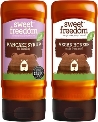 Sweet Freedom Caramel Syrup for Coffee & Drizzling - Only 13 Calories Per Teaspoon - For Frappes, Cocktails, Pancakes & Porridge - Healthy Baking - Vegan & Plant Based - 350g, Pack of 2