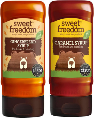 Sweet Freedom Gingerbread Syrup Pack of 1 X Sweet Freedom Cinnamon Syrup Pack of 1