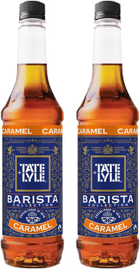 Tate & Lyle Caramel Coffee Syrup 750ml Fairtrade (2 Bottles, No Pump)