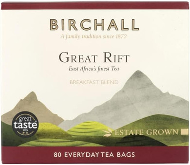 Birchall Tea - Great Rift Breakfast Blend: 10 Boxes Of 80 Tea Bags - Tea Option, English Breakfast Tea, Energizing Morning Brew, Black Tea Leaves, Individually Wrapped Everyday Tea Bags