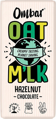 Vegan Chocolate - Ombar Hazelnut Oat M'lk Bar (70g) Organic Fair Trade, Dairy Free Chocolate