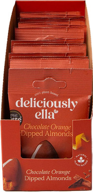 Deliciously Ella Salted Chocolate Dipped Almonds 27g x 12 | Vegan Chocolate | Gluten Free | Natural | High in Fibre | Healthy Snacks