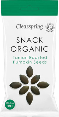 Clearspring Tamari Roasted Pumpkin Seeds - Snack Organic