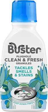 Buster Clean & Fresh Granules, 300g - Tackle Smells and Stains for Clean and Fresh Plugholes, Drains, Dishwashers and Washing Machines - Fast Acting and Lasting Results