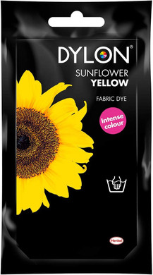 DYLON Hand Dye, Fabric Dye Sachet for Clothes, Soft Furnishings and Projects, 50 g - Sunflower Yellow