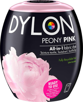 DYLON Washing Machine Fabric Dye Pod for Clothes & Soft Furnishings, 350g  Peony Pink
