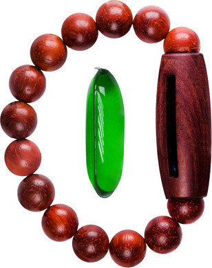 INCOGNITO - Compound Citronella Essential Oil Mosquito Repellent Bracelet - Lightweight Re-fillable Wooden With Interchangeable Capsules