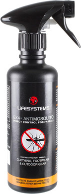 Lifesystems Ex4 Anti Mosquito Clothing, Footwear And Outdoor Gear Treatment - 350 ml Spray | Protect Against Mosquitoes, Midges, Biting Insects, Black