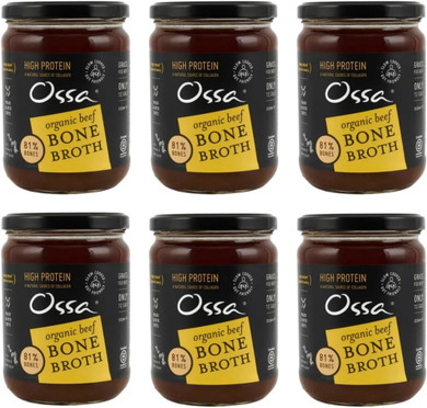 Ossa Bone Broth  Lamb, 100% Natural & High Protein | Gut Health & Digestion Support | Keto & Paleo Friendly | Preservative-Free | 515ml (Pack of 6)